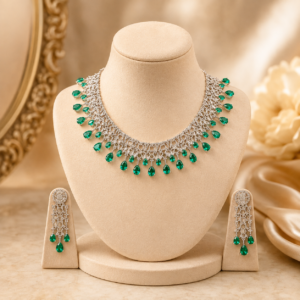 artificial jewellery store near me American Diamond necklace set
