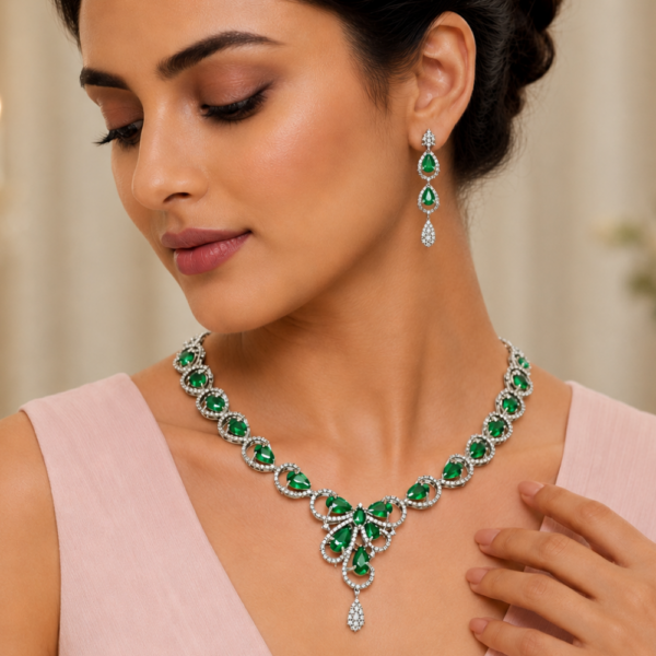 artificial jewellery store near me AD necklace set