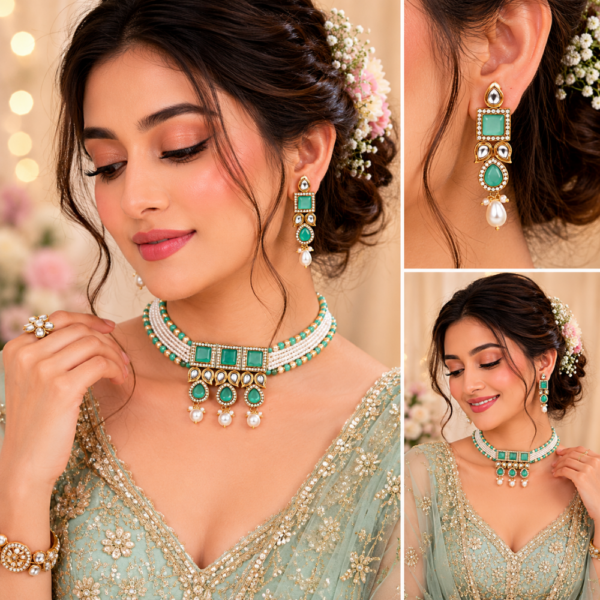 artificial jewellery store near me kundan pearl necklace set