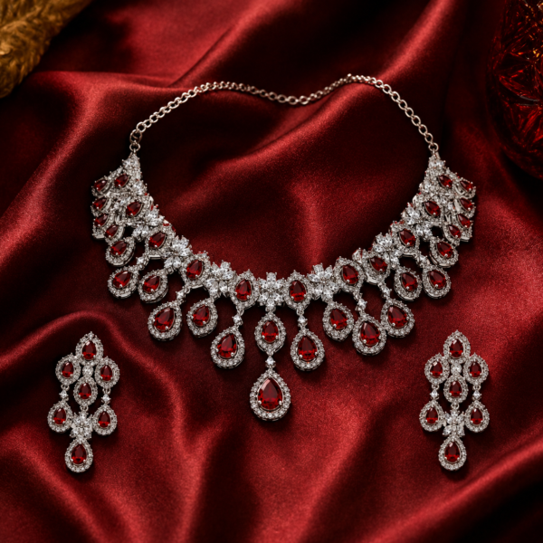artificial jewellery store near me American Diamond necklace set
