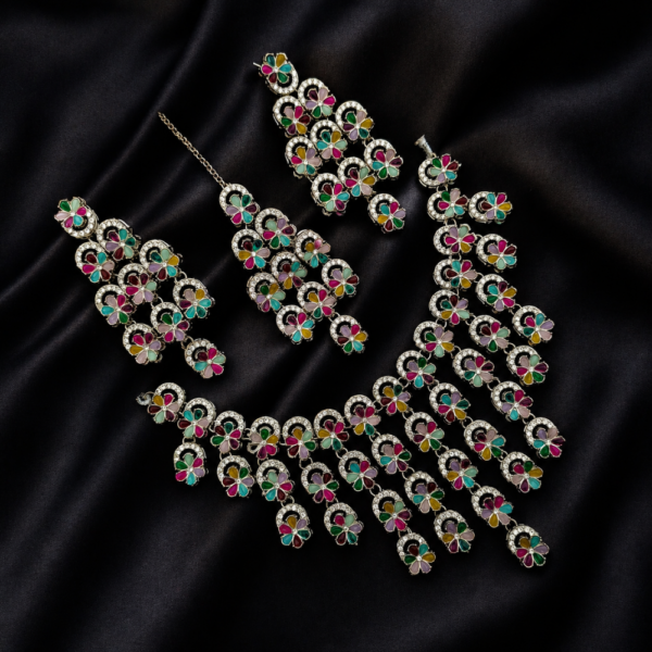 artificial jewellery store near me kundan navratri necklace set