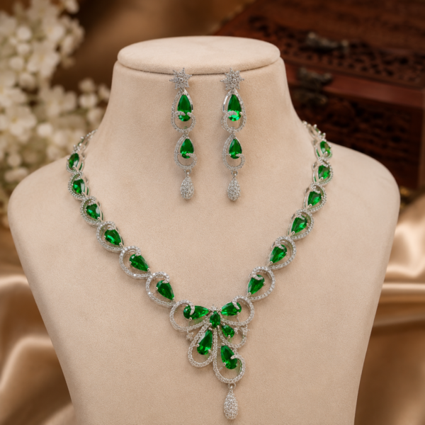 artificial jewellery store near me AD necklace set
